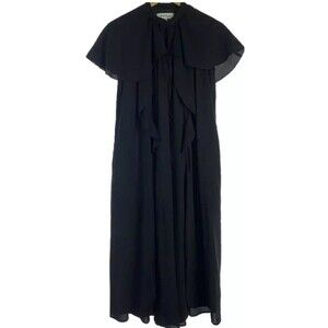 Enföld 300GA433-0080 Cape Sleeveless Dress In Black Size 38 (M)